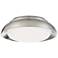 Minka Anastasia 15" Nickel and White Flush Mount LED Ceiling Light