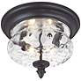 2_Minka Ardmore 11 3/4" Wide Black Hammered Glass Outdoor Ceiling Light