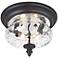 Minka Ardmore 11 3/4" Wide Black Hammered Glass Outdoor Ceiling Light