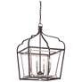 2_Minka Astrapia 18" Wide Rubbed Sienna Lantern 4-Light Foyer Pendant