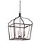 Minka Astrapia 18" Wide Rubbed Sienna Lantern 4-Light Foyer Pendant