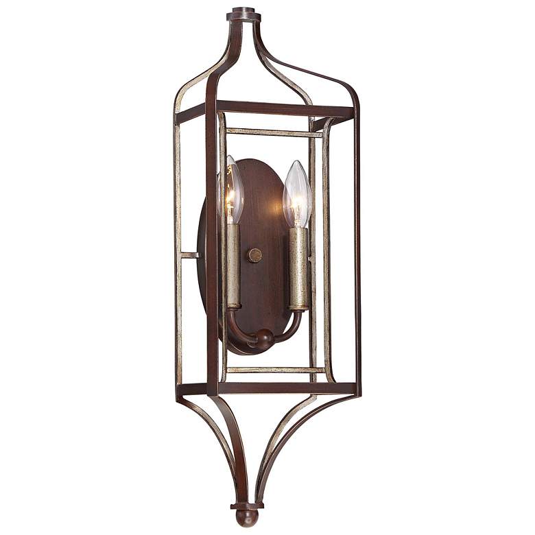 Image 2 Minka Astrapia 22" High Dark Rubbed Sienna 2-Light Wall Sconce