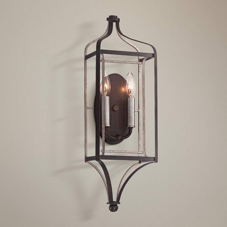 Image 1 Minka Astrapia 22" High Dark Rubbed Sienna 2-Light Wall Sconce