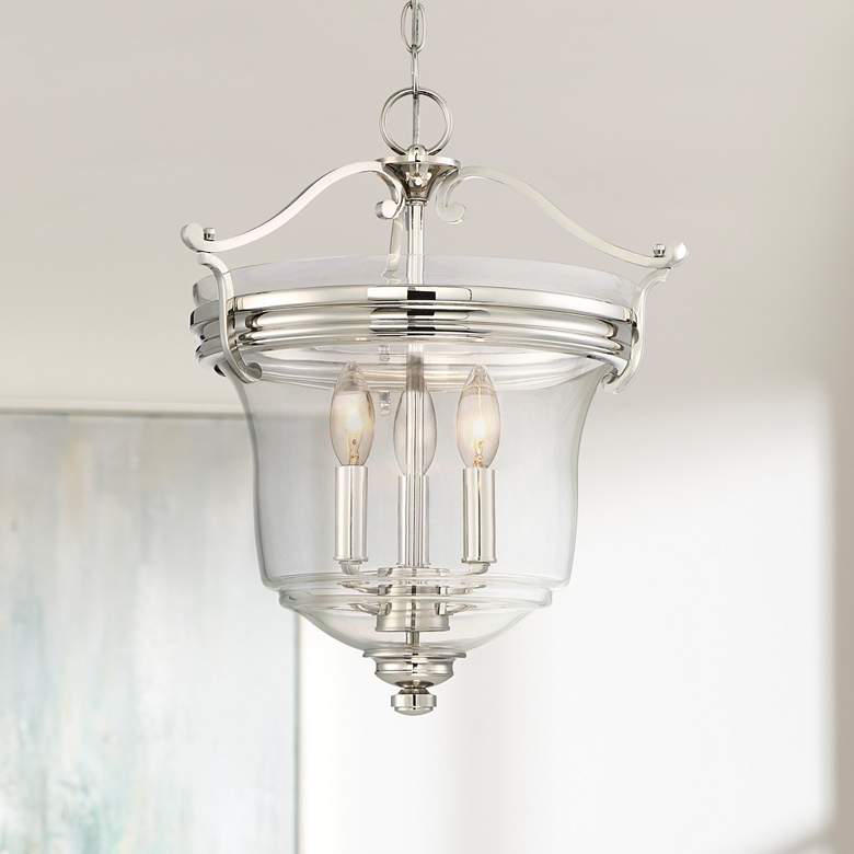 Image 1 Minka Audrey's Point 15 1/2" Wide Polished Nickel 3-Light Pendant