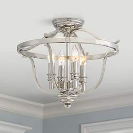 Image1 of Minka Audrey's Point 17 1/4" Wide Polished Nickel Ceiling Light