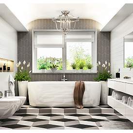 Image4 of Minka Audrey's Point 17 1/4" Wide Polished Nickel Ceiling Light more views