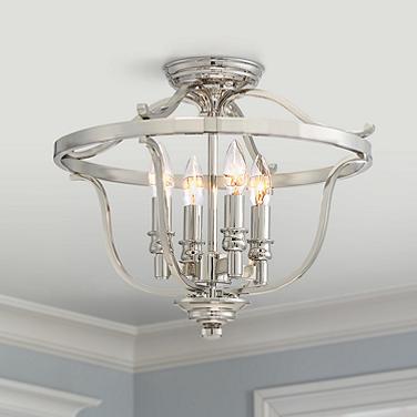 Minka Audrey's Point 17 1/4" Wide Polished Nickel Ceiling Light
