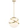 Thumbnail1 of Minka Batignolles 14"W Spring Gold Leaf Globe Pendant Light