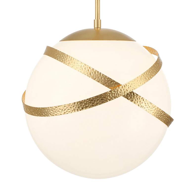 Image 2 Minka Batignolles 14"W Spring Gold Leaf Globe Pendant Light more views