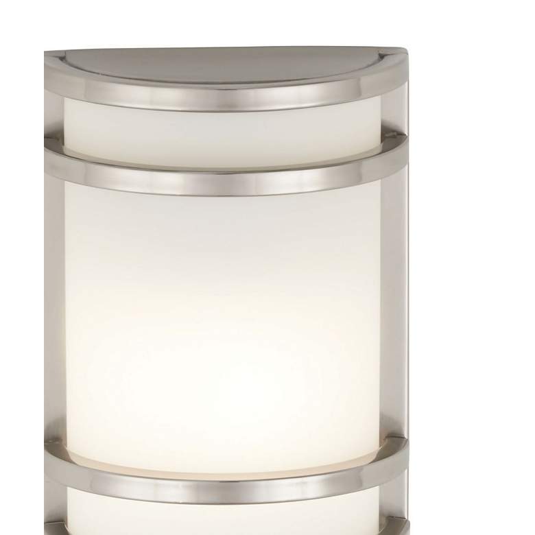 Image 3 Minka Bay View 9 1/2" High Stainless Steel Outdoor LED Wall Light more views