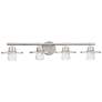 1_Minka Beacon Avenue 32 1/2" Brushed Nickel 4-Light LED Bath Light