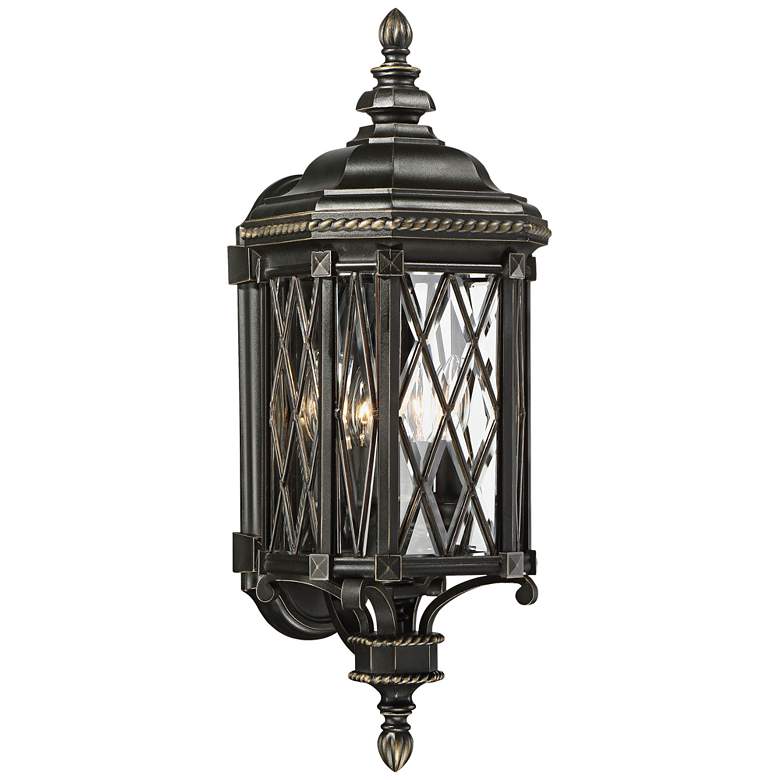 Image 2 Minka Bexley Manor 25 1/4" High Diamond Black Outdoor Wall Light
