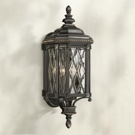 Minka Bexley Manor 25 1/4" High Diamond Black Outdoor Wall Light Minka Bexley Manor 25 1/4" High Diamond Black Outdoor Wall Light