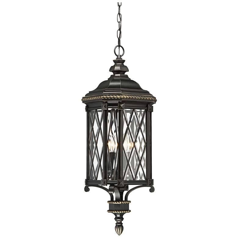 Image 2 Minka Bexley Manor 31 3/4" High Diamond Black Outdoor Hanging Light