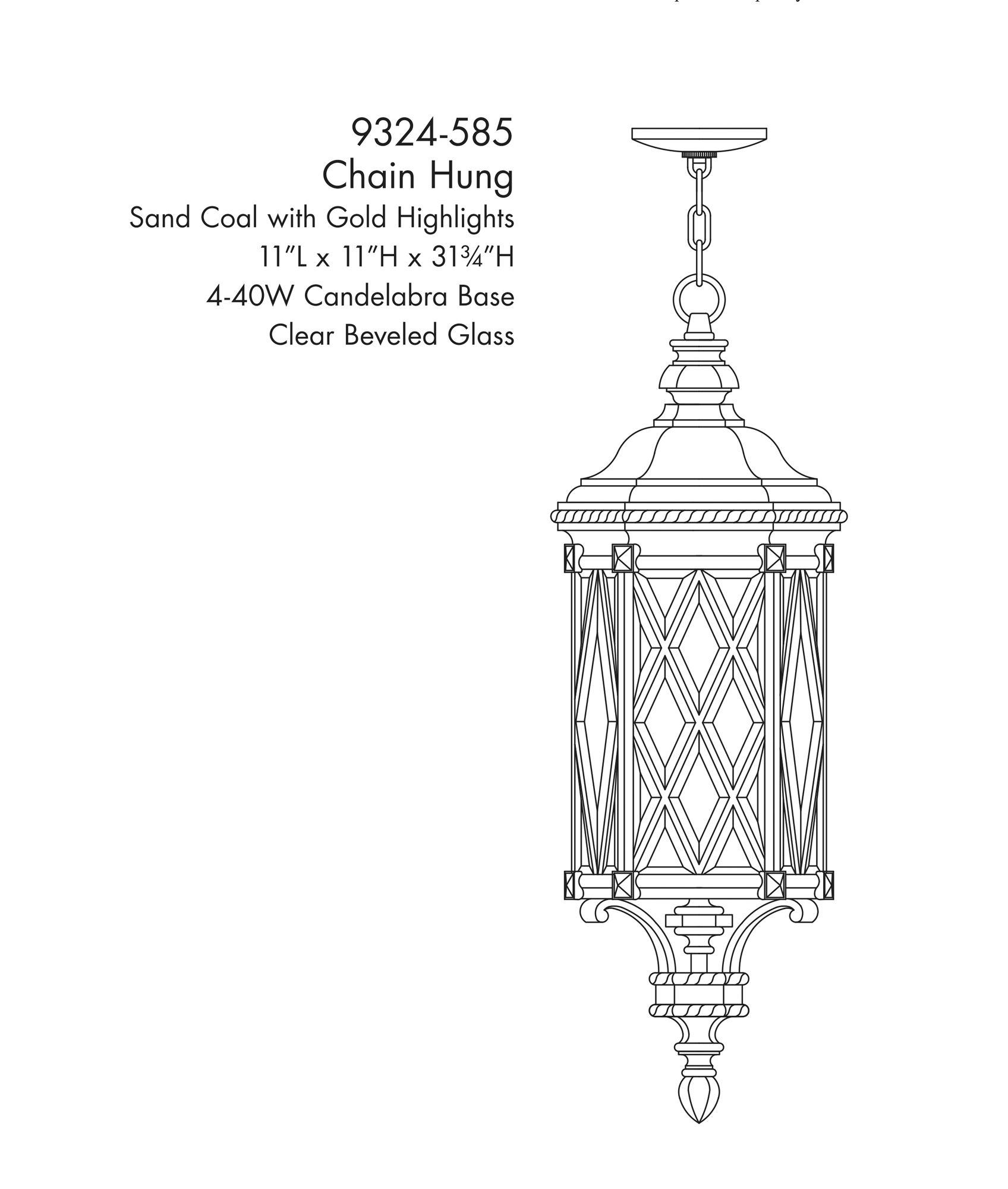 Image 5 Minka Bexley Manor 31 3/4" High Diamond Black Outdoor Hanging Light more views