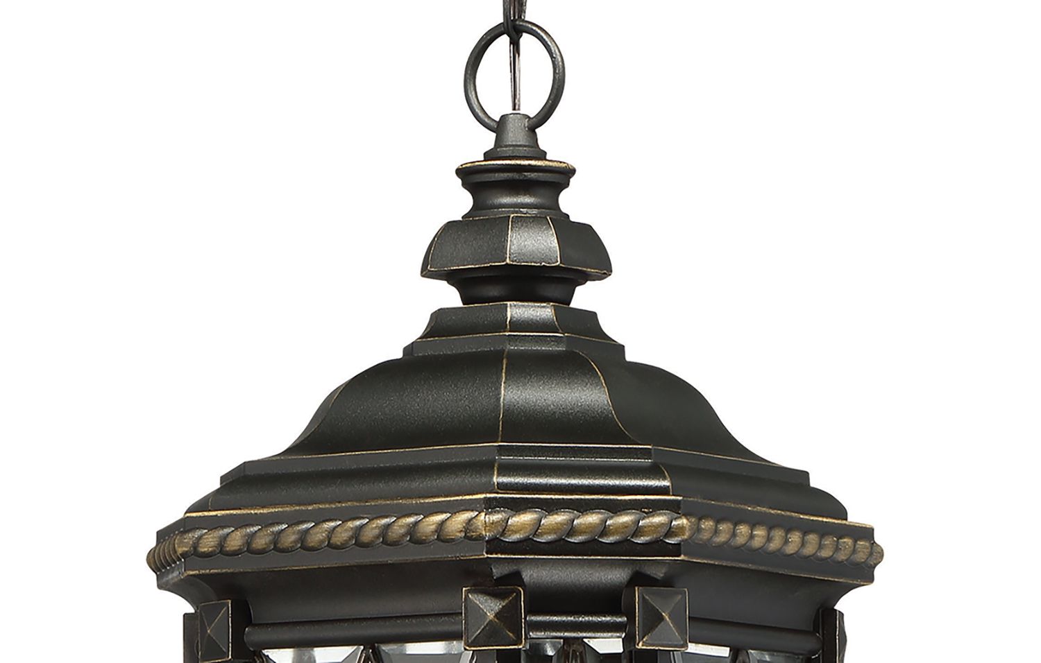 Minka Bexley Manor 31 3/4" High Diamond Black Outdoor Hanging Light
