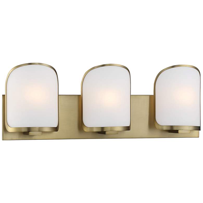 Image 2 Minka Bishop Crossing 24 1/2" Wide Soft Brass 3-Light Bath Light