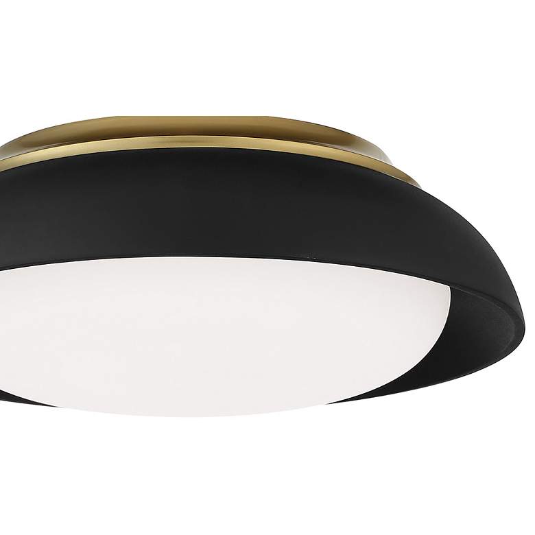 Image 3 Minka Boylston 15" Wide Sand Coal and Honey Gold LED Ceiling Light more views
