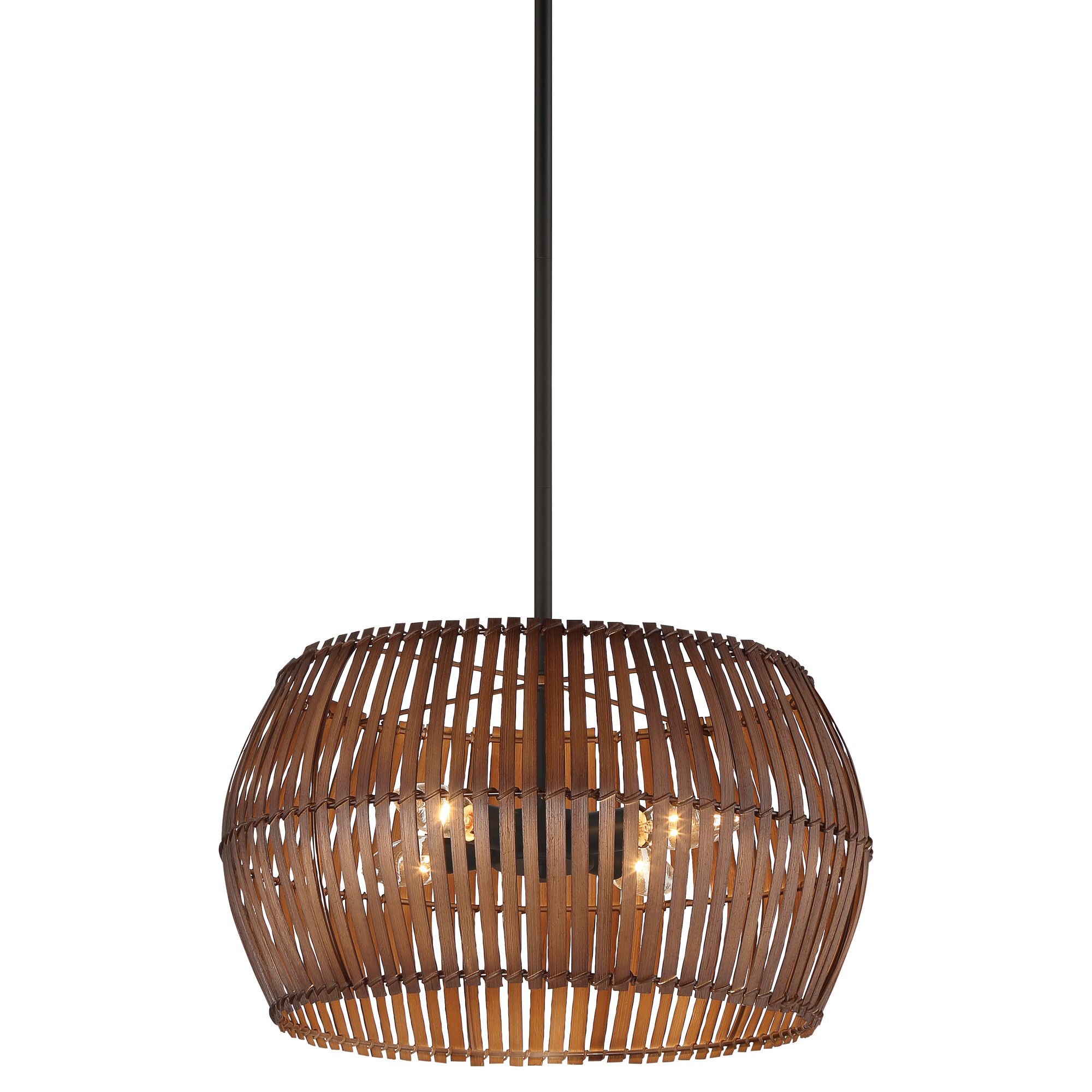 Image Minka Brentwood Shore 16" Wide Black Pendant Light