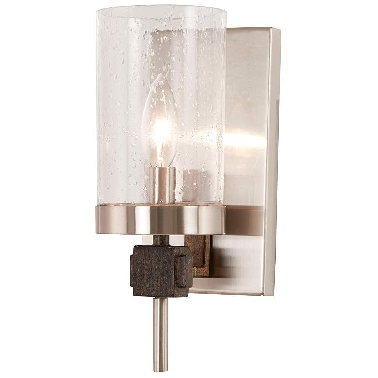 Image 1 Minka Bridlewood 11 1/4" High Brushed Nickel Wall Sconce