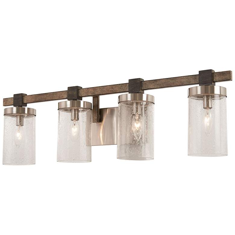 Image 2 Minka Bridlewood 31" Wide Brushed Nickel 4-Light Bath Light
