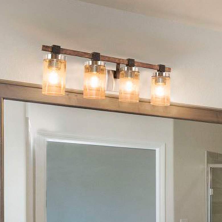 Image 1 Minka Bridlewood 31" Wide Brushed Nickel 4-Light Bath Light