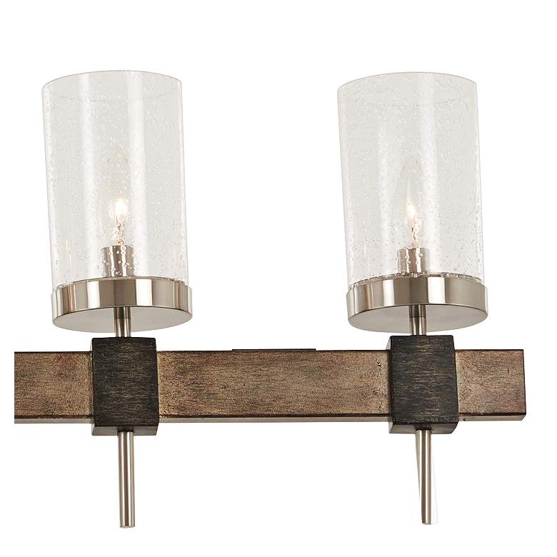 Image 4 Minka Bridlewood 40 inch Wide Gray and Nickel Kitchen Island Light Pendant more views