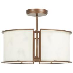Minka Buchanan 17 1/2" Wide Hellenic Bronze Drum Ceiling Light