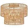 2_Minka Bungalow Heaven 20" Wide Soft Brass Papyrus Rope Ceiling Light
