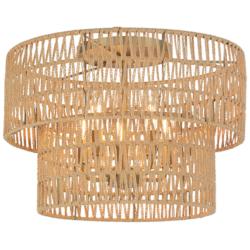 Minka Bungalow Heaven 20" Wide Soft Brass Papyrus Rope Ceiling Light