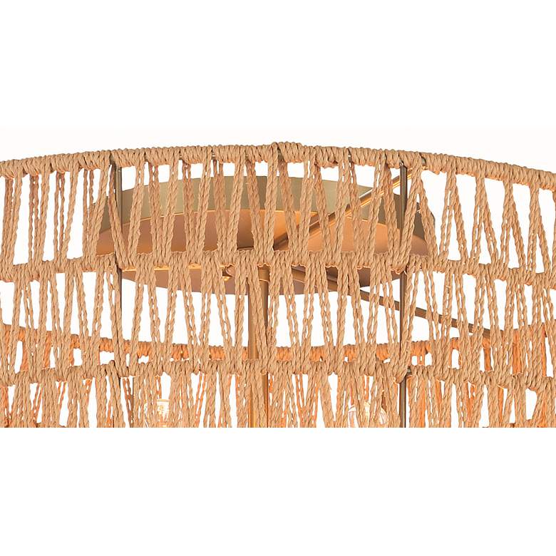 Image 4 Minka Bungalow Heaven 20" Wide Soft Brass Papyrus Rope Ceiling Light more views
