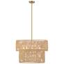 2_Minka Bungalow Heaven 26" Wide Soft Brass Rope 5-Light Pendant