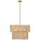Minka Bungalow Heaven 26" Wide Soft Brass Rope 5-Light Pendant