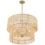 5_Minka Bungalow Heaven 26" Wide Soft Brass Rope 5-Light Pendant more views