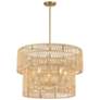 6_Minka Bungalow Heaven 26" Wide Soft Brass Rope 5-Light Pendant more views