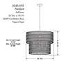 Minka Bungalow Heaven 26" Wide Soft Brass Rope 5-Light Pendant