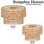 Minka Bungalow Heaven 32" Brass Papyrus Rope 6-Light Coastal Pendant