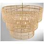 6_Minka Bungalow Heaven 32" Brass Papyrus Rope 6-Light Coastal Pendant more views