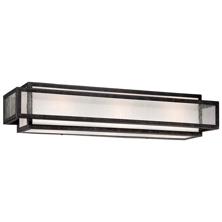 Image 1 Minka Camden Square 24 inch Wide Charcoal Black Finish Bath Light