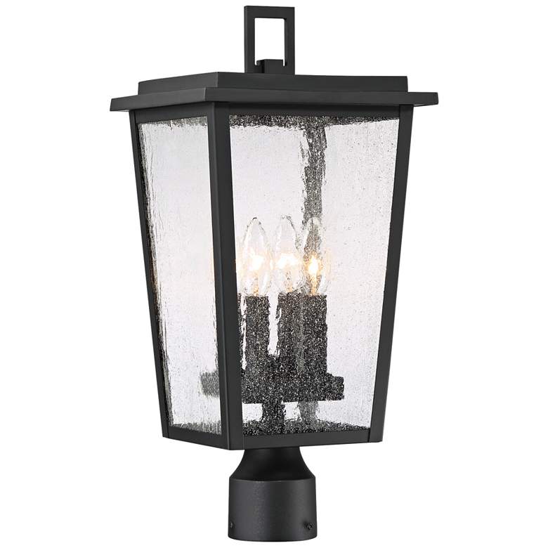 Image 1 Minka Cantebury 19 3/4" High Sand Black 4-Light Outdoor Post Light