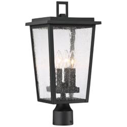 Minka Cantebury 19 3/4" High Sand Black 4-Light Outdoor Post Light