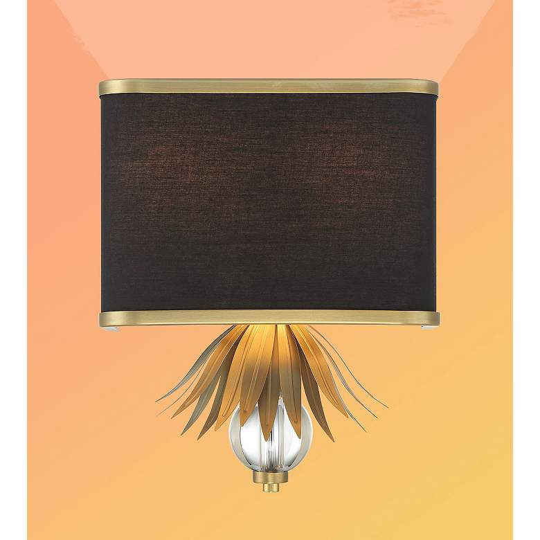 Image 5 Minka Caprio 13 1/4" Natural Brushed Brass 2-Light Wall Sconce more views
