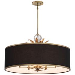 Minka Caprio 32 3/4" Wide Brushed Brass 6-Light Drum Pendant
