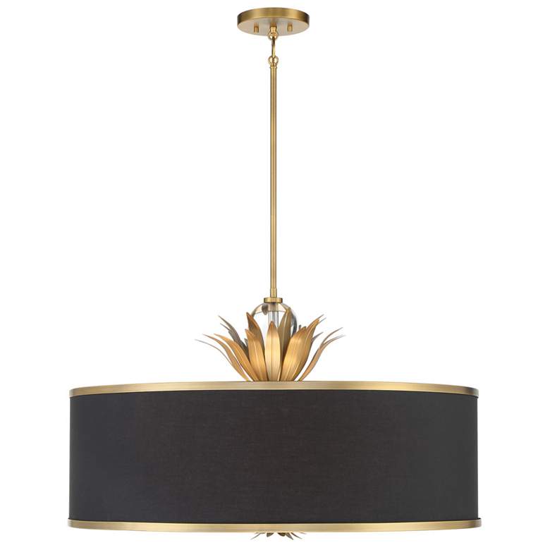 Image 4 Minka Caprio 32 3/4" Wide Brushed Brass 6-Light Drum Pendant more views