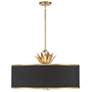 4_Minka Caprio 32 3/4" Wide Brushed Brass 6-Light Drum Pendant more views
