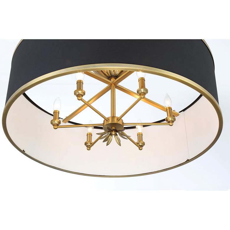 Image 7 Minka Caprio 32 3/4" Wide Brushed Brass 6-Light Drum Pendant more views