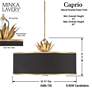 Minka Caprio 32 3/4" Wide Brushed Brass 6-Light Drum Pendant