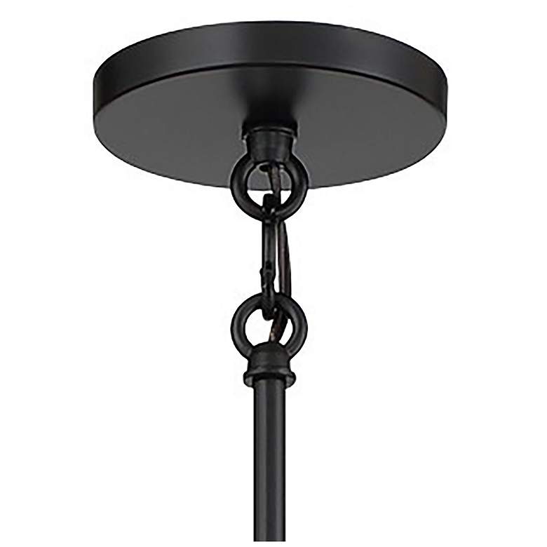 Image 6 Minka Cascade 42" Wide Coal Black White Linen Drum Pendant Light more views