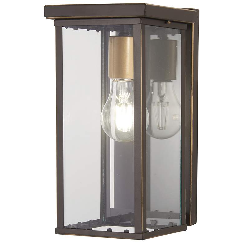 Image 1 Minka Casway 11 1/4" High Oil-Rubbed Bronze Outdoor Pocket Wall Light