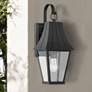 1_Minka Chateau Grande 19" High Coal Black Outdoor Lantern Wall Light